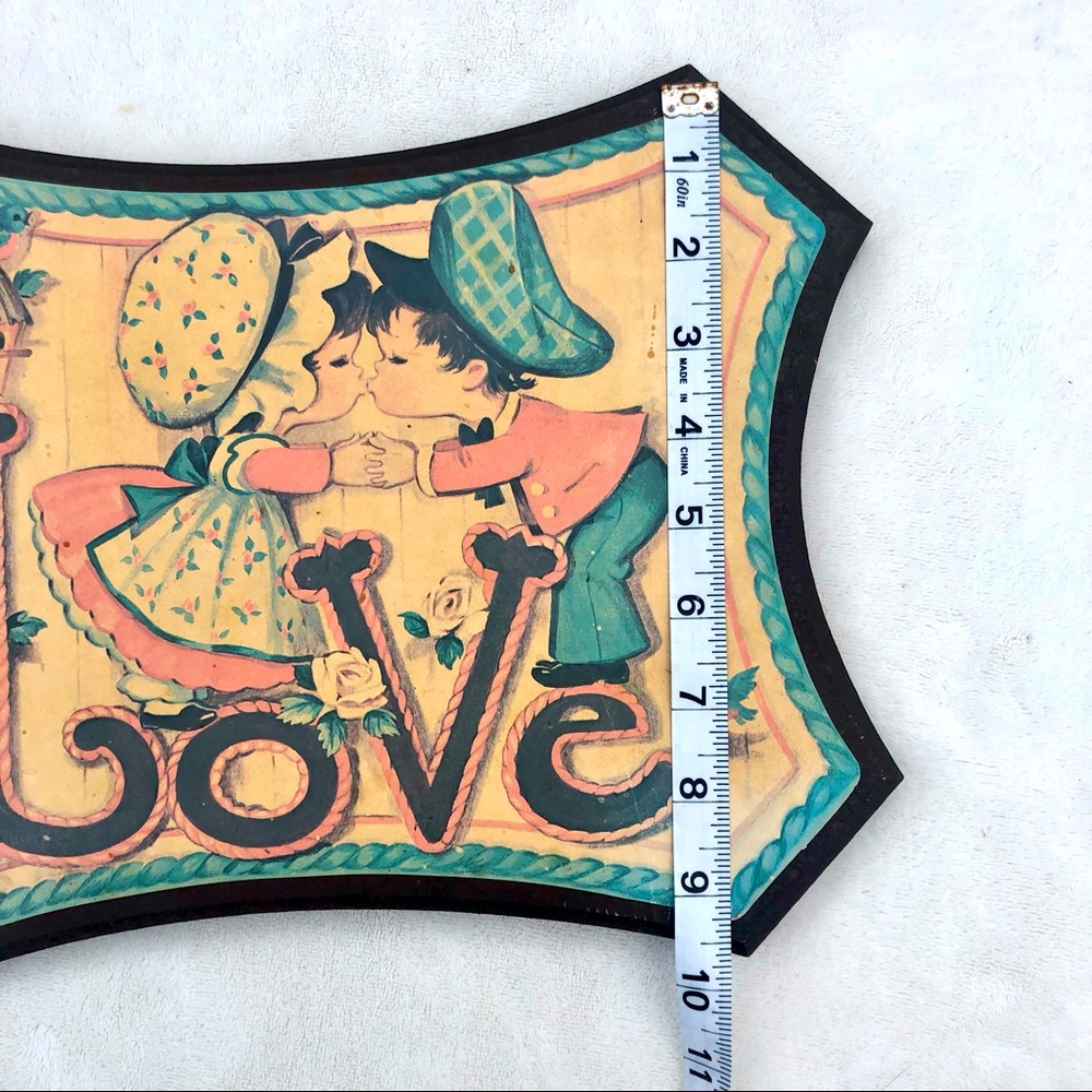 Vintage Holly Hobby Art Wall Hanging Love 70’s - Picture 4 of 8